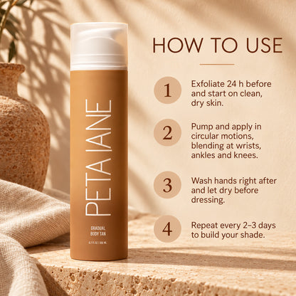 How to use gradual body tan in 4 steps