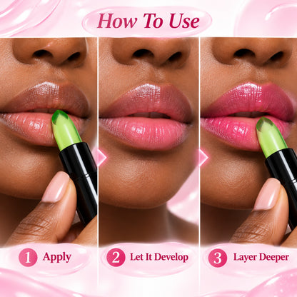 How to use in 3 steps: apply, let the colour develop, layer for deeper colour