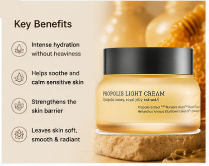 Propolis Light Cream key benefits for lightweight hydration and skin comfort