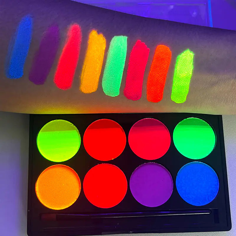 Fluorescent Water-Soluble Body Paint Pigments – 8/15 Color Set