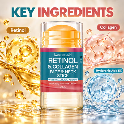 Key ingredients of the face and neck stick: retinol, collagen and hyaluronic acid 5%