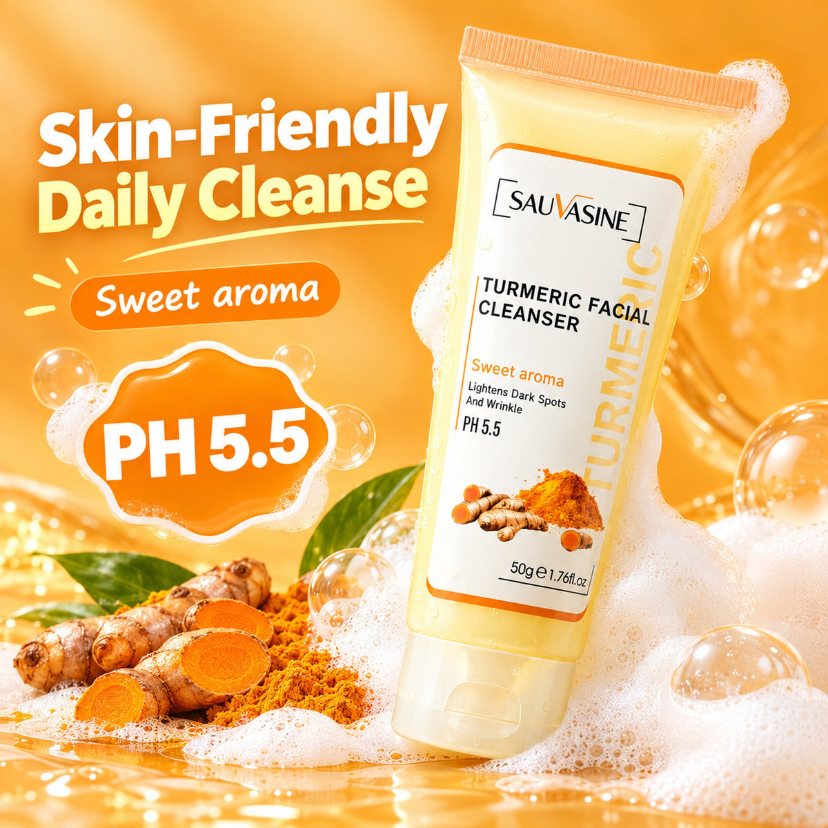 pH 5.5 skin-friendly daily cleanse with a sweet aroma