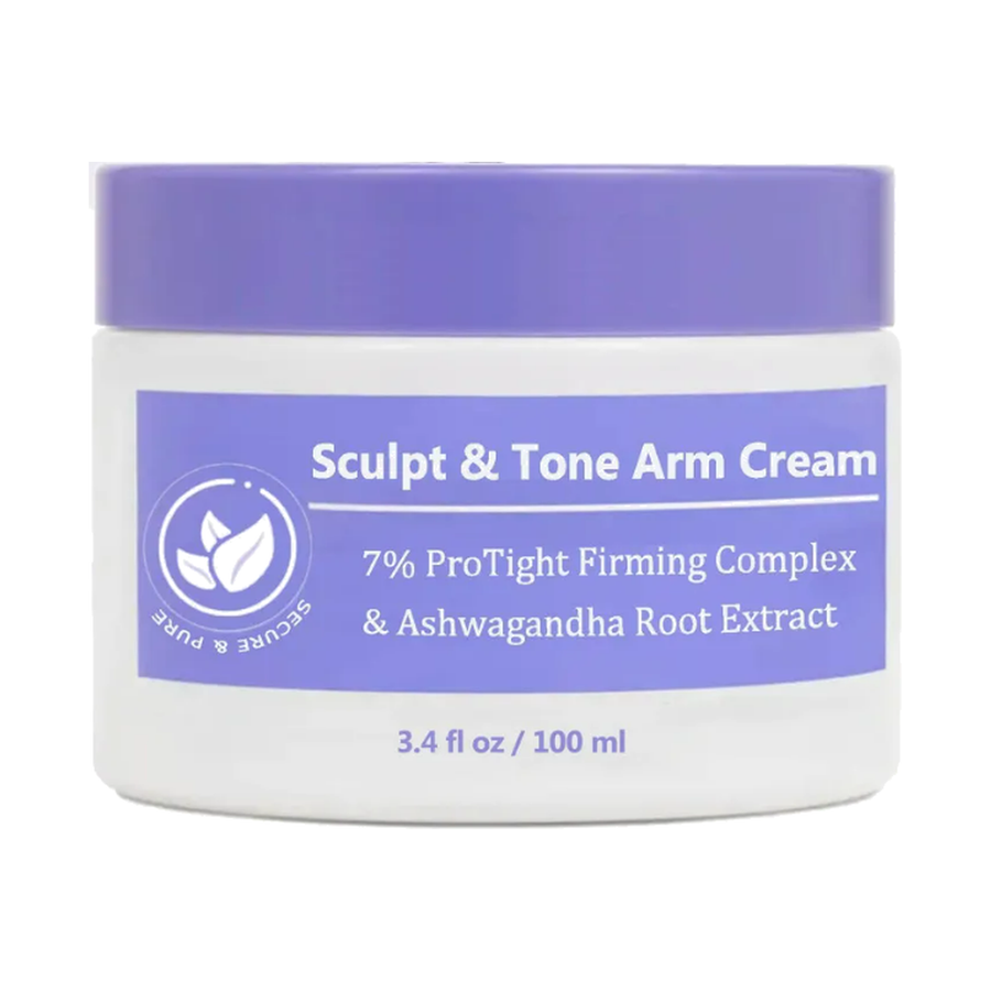 Sculpt & Tone Arm Cream jar, 100 ml — centred on a pure white background