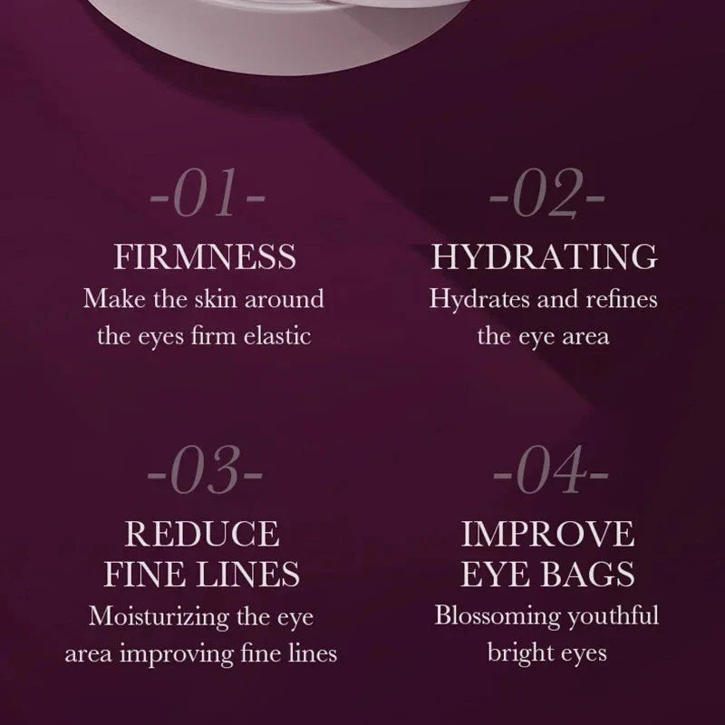 Snail collagen under-eye patches shown in a distinct application view