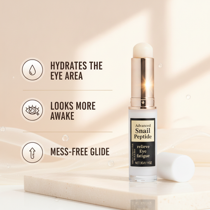 Snail Peptide Hydrating Eye Cream Stick — key benefits at a glance graphic