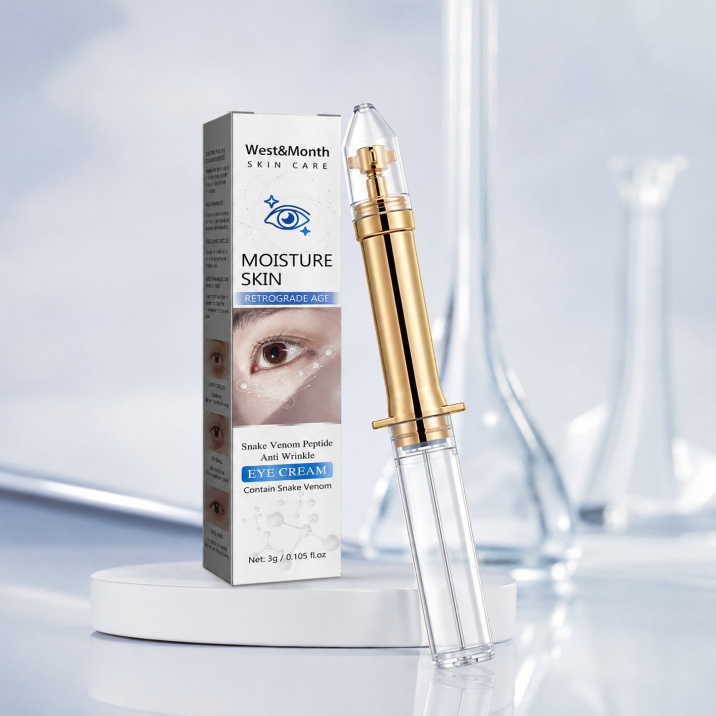 Snake Venom Peptide Anti-Wrinkle Eye Cream – Firming Formula, 3g — premium secondary product view
