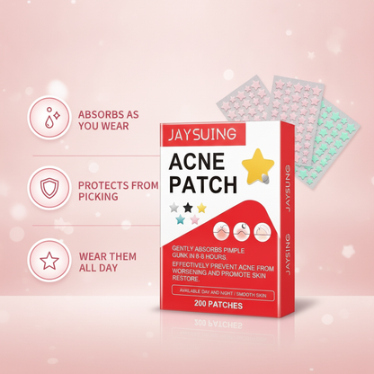 Acne Clarifying Star Patches — key benefits at a glance graphic