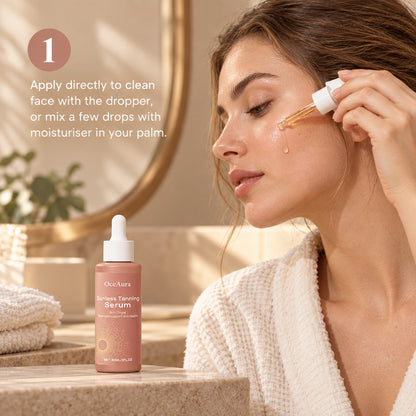 Step 1: apply directly to clean face with the dropper or mix a few drops with moisturiser