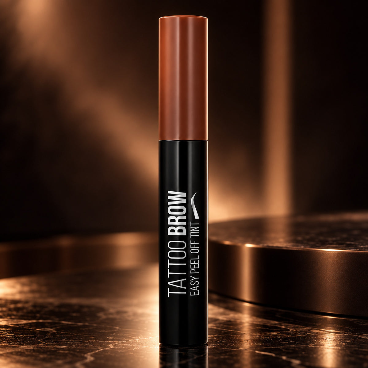 Tattoo Brow peel-off eyebrow tint tube in warm espresso light