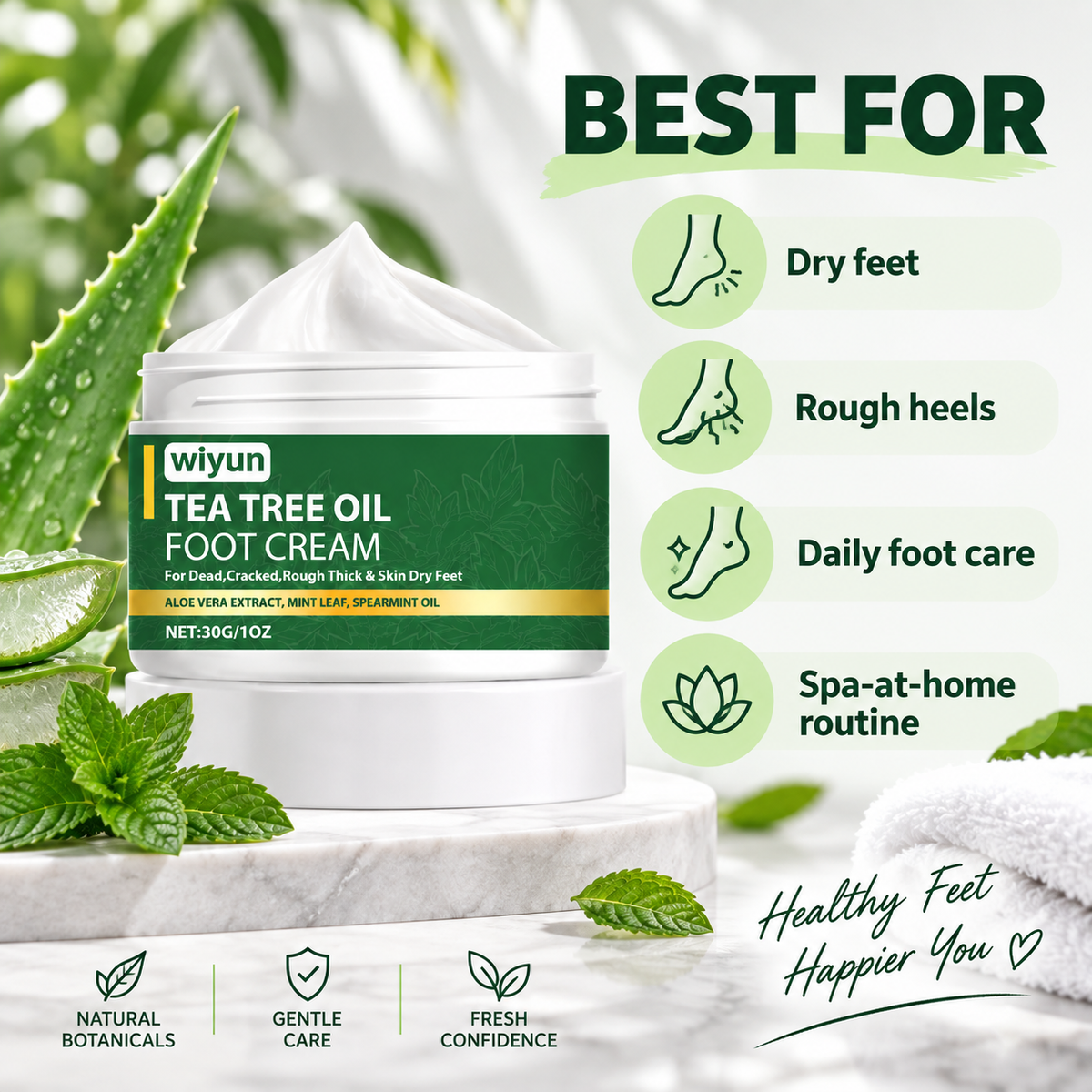Tea Tree Foot Repair Cream for targeted foot care and moisture