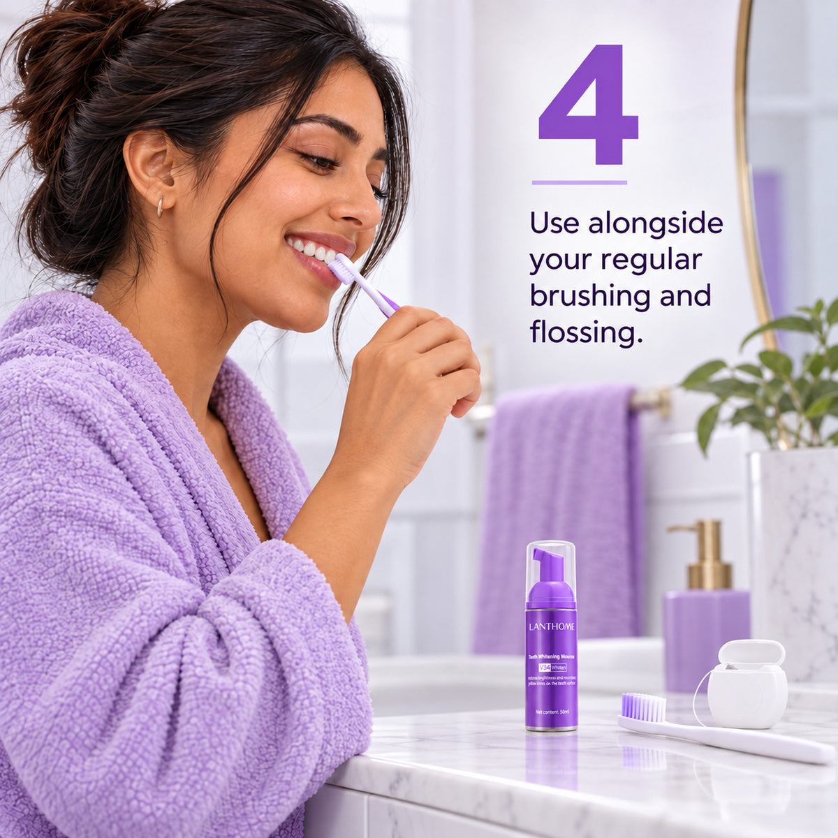 Step 4: use alongside your regular brushing and flossing