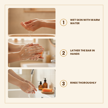 How to use — wet skin, lather the bar in hands, rinse thoroughly