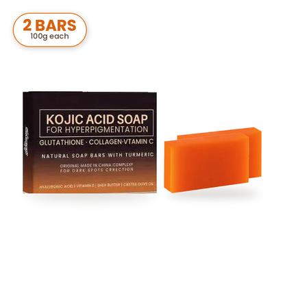 2 Pc value set — box with two 100g turmeric kojic acid soap bars