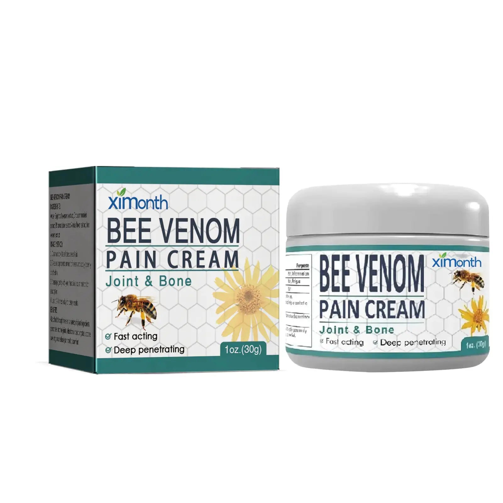 Bee Venom Warming Body Massage Cream jar, 30g – Soothing Comfort Formula