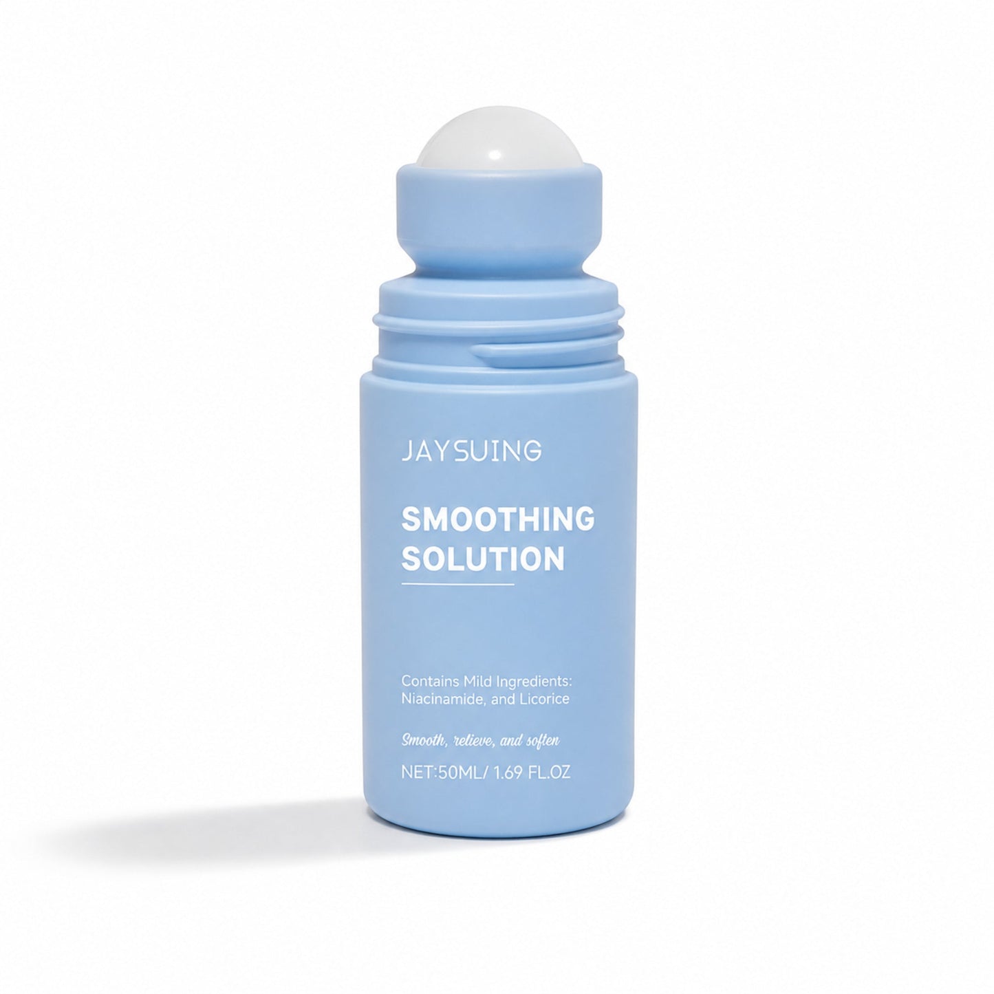 Underarm Soothing Roller Serum – Calming & Gentle Daily Care — centered unboxed hero on white with lower-left shadow