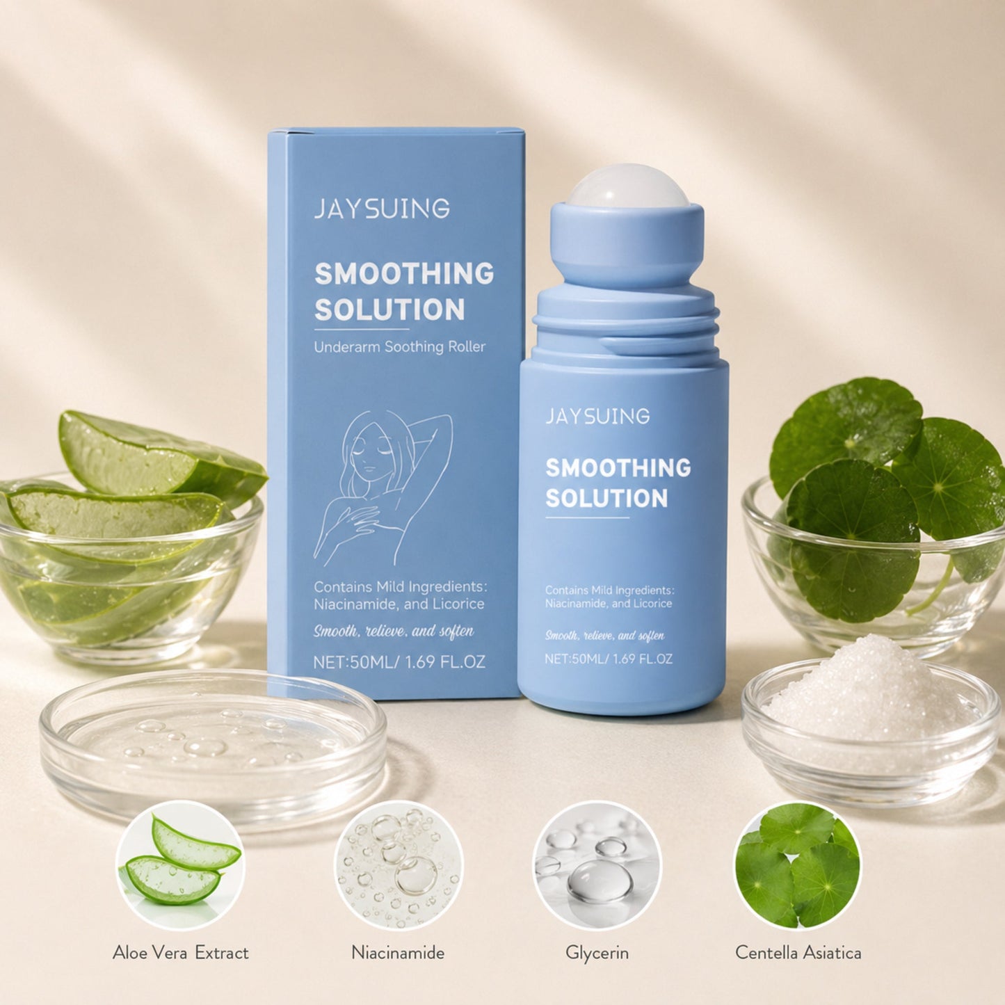 Underarm Soothing Roller Serum – Calming & Gentle Daily Care — verified ingredient, formula, or material story
