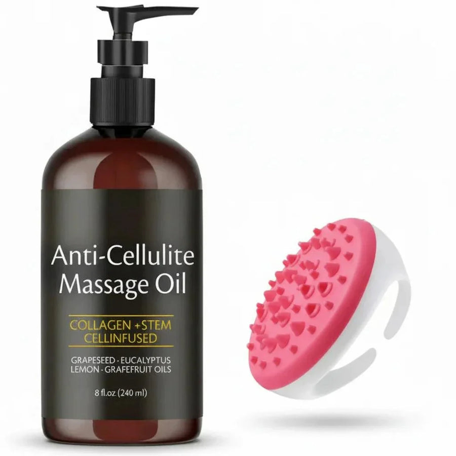 Firming-Look Body Massage Oil with Wooden Massager