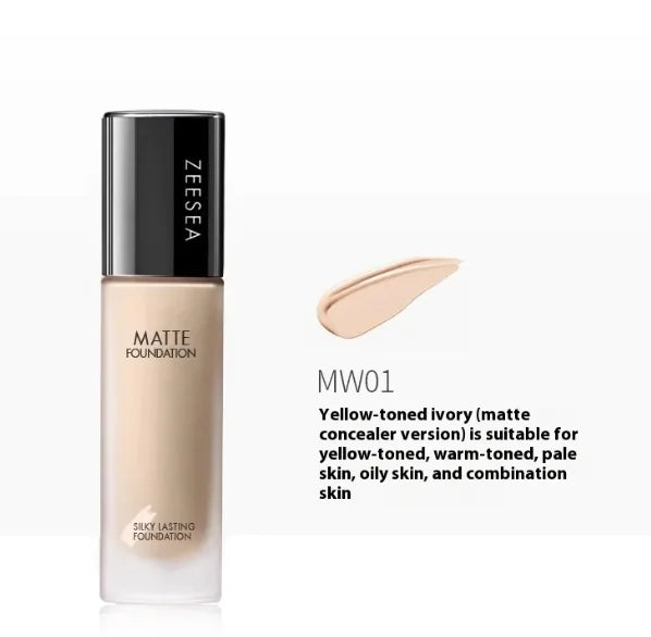 ZEESEA Silky Matte Liquid Foundation in shade MW01 Neutral Ivory