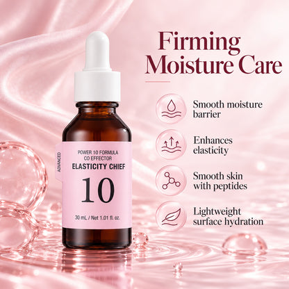 Collagen firming serum benefits: smooth moisture barrier, enhances elasticity, smooth skin with peptides, lightweight hydration