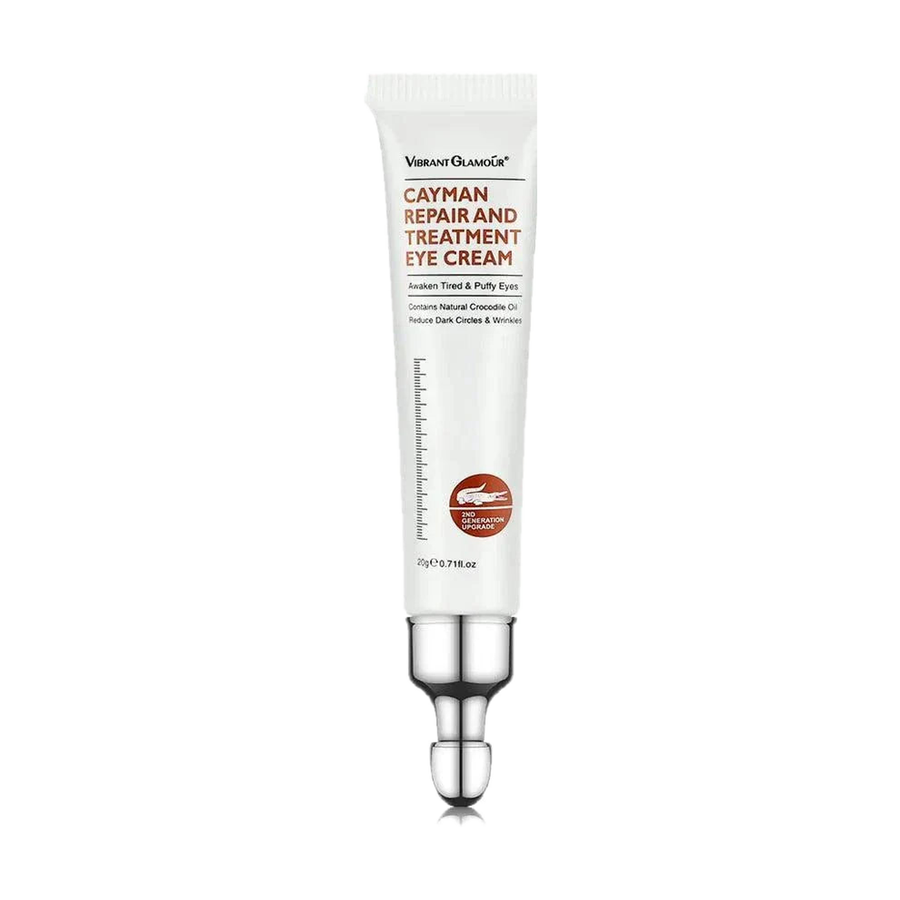 VIBRANT GLAMOUR Cayman Repair Eye Cream 20g tube alone on a pure white background