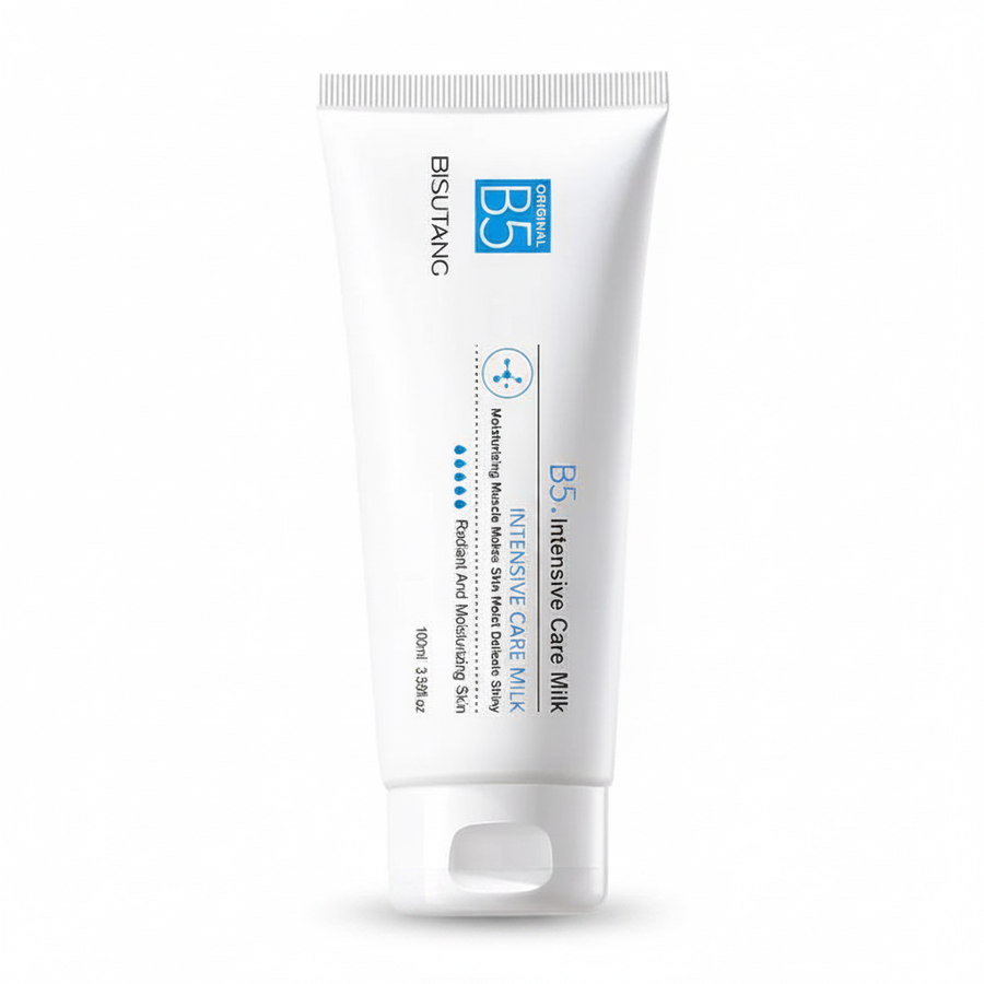 Vitamin B5 Intensive Care Milk — centered hero on white background with soft studio shadow