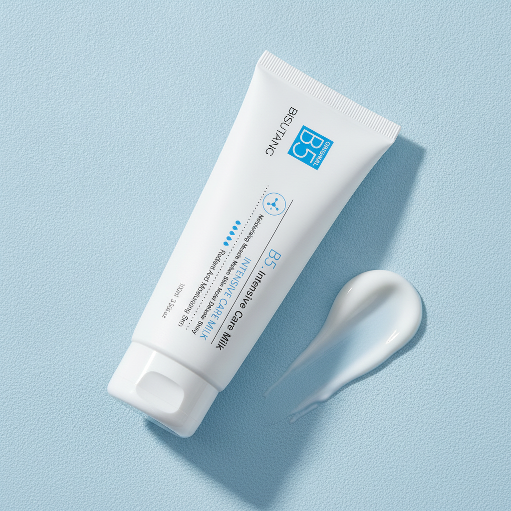 Vitamin B5 Intensive Care Milk — close-up of the lightweight milky lotion texture