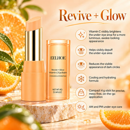 Vitamin C eye balm benefits: brightens, depuffs, reduces the look of dark circles, cooling and hydrating