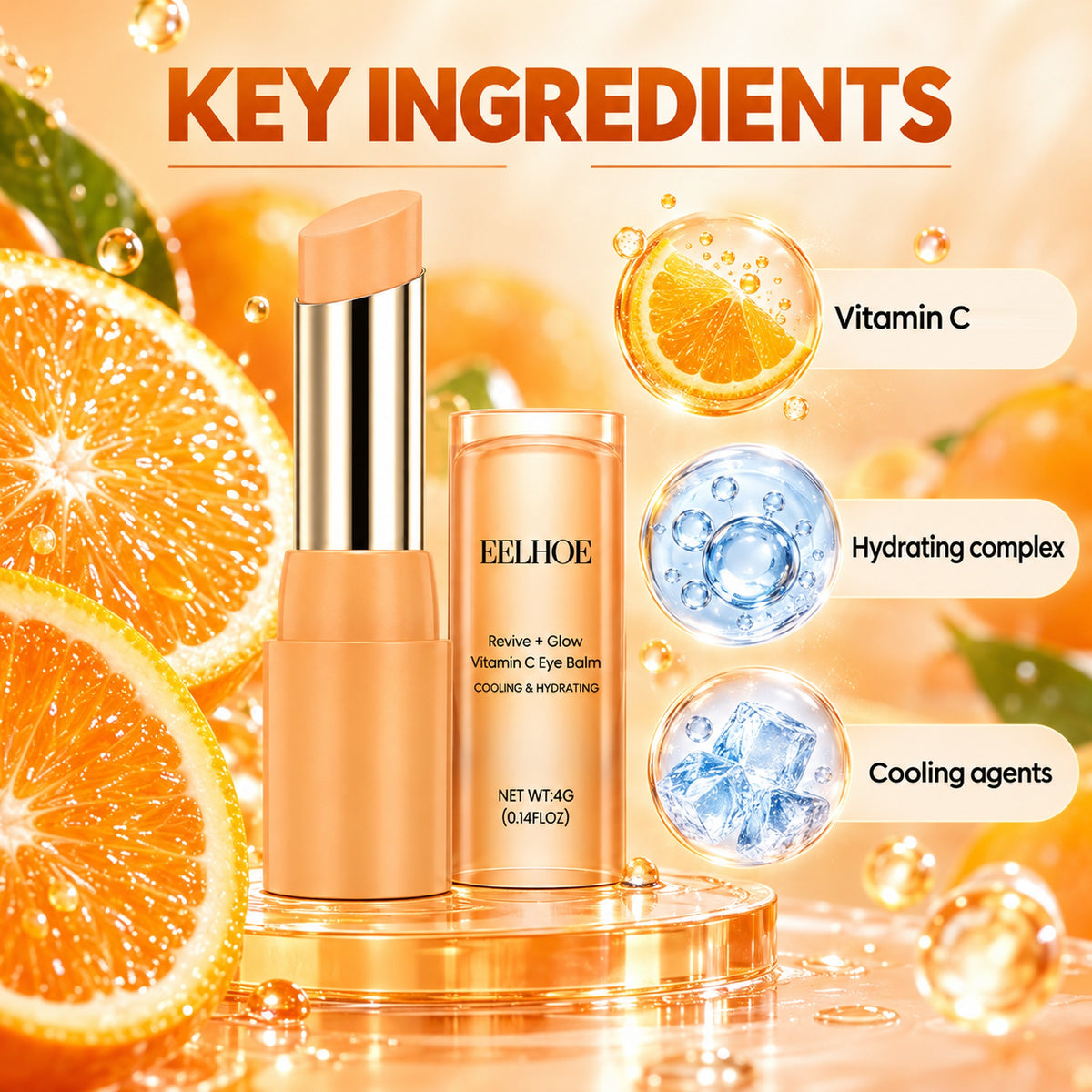 Key ingredients: Vitamin C, hydrating complex, cooling agents