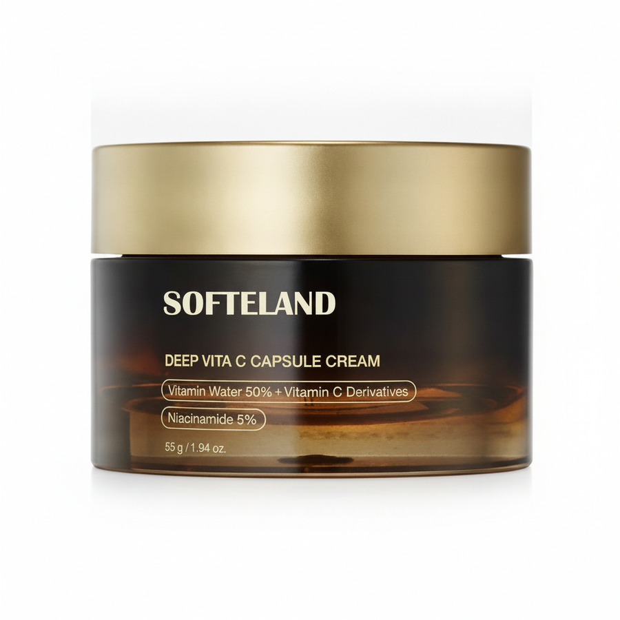 Deep Vita C Capsule Face Cream — centered hero on white background with soft studio shadow