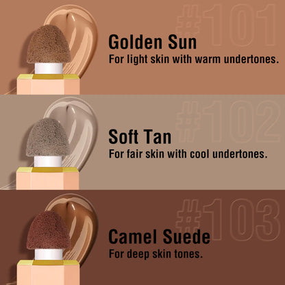 Liquid Foundation with Built-In Sponge – key benefits at a glance