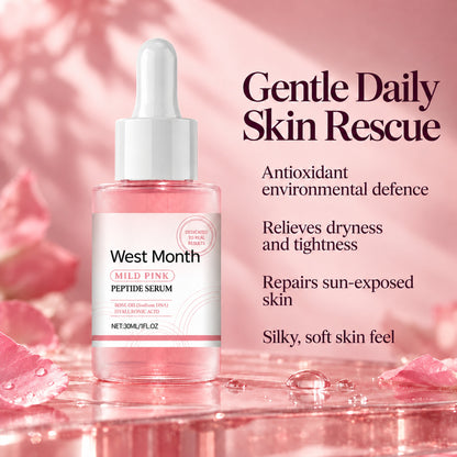 Mild Pink Peptide Serum: antioxidant environmental defence, relieves dryness and tightness, repairs sun-exposed skin, silky soft skin feel