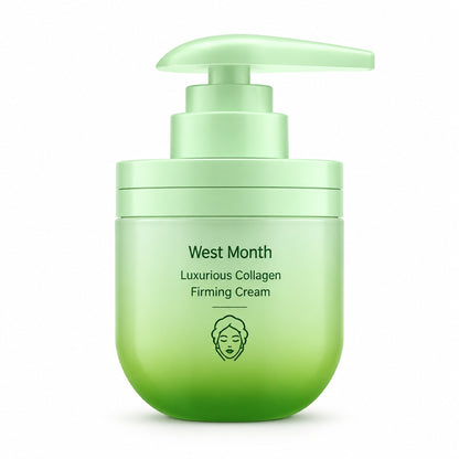 West Month Luxurious Collagen Firming Cream mint-green pump bottle