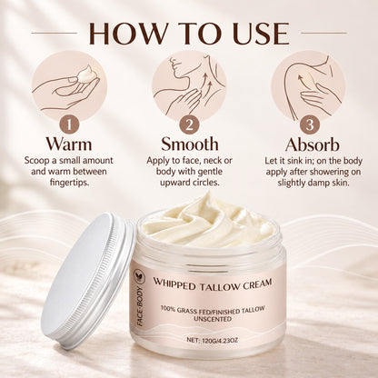 How to use whipped tallow cream: warm, smooth, absorb