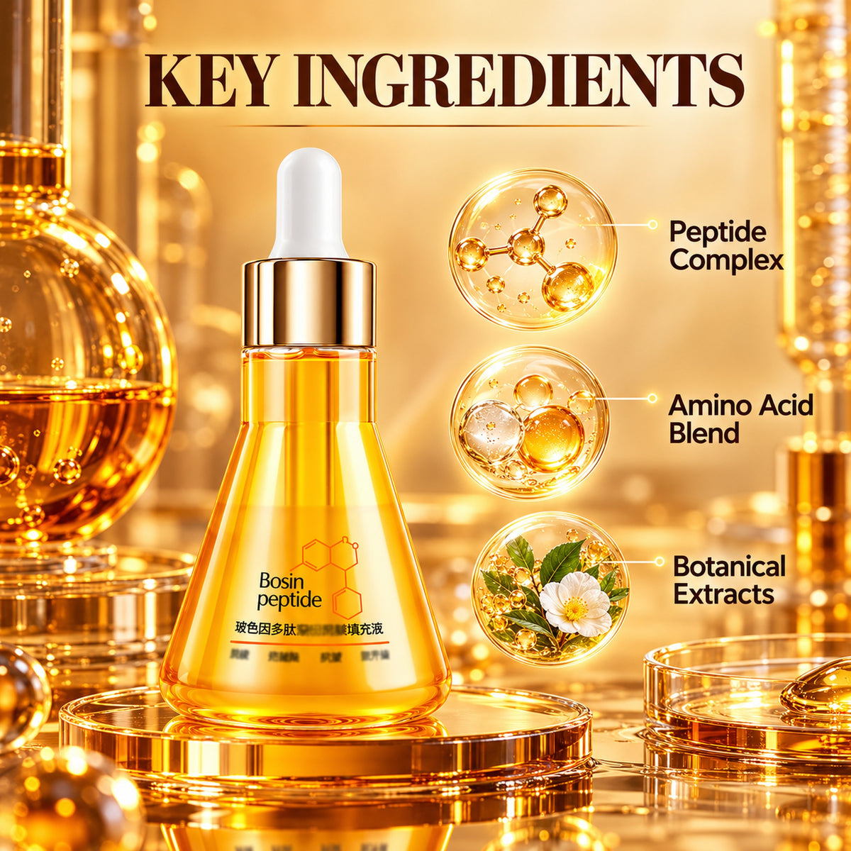 Key ingredients: peptide complex, amino acid blend, botanical extracts