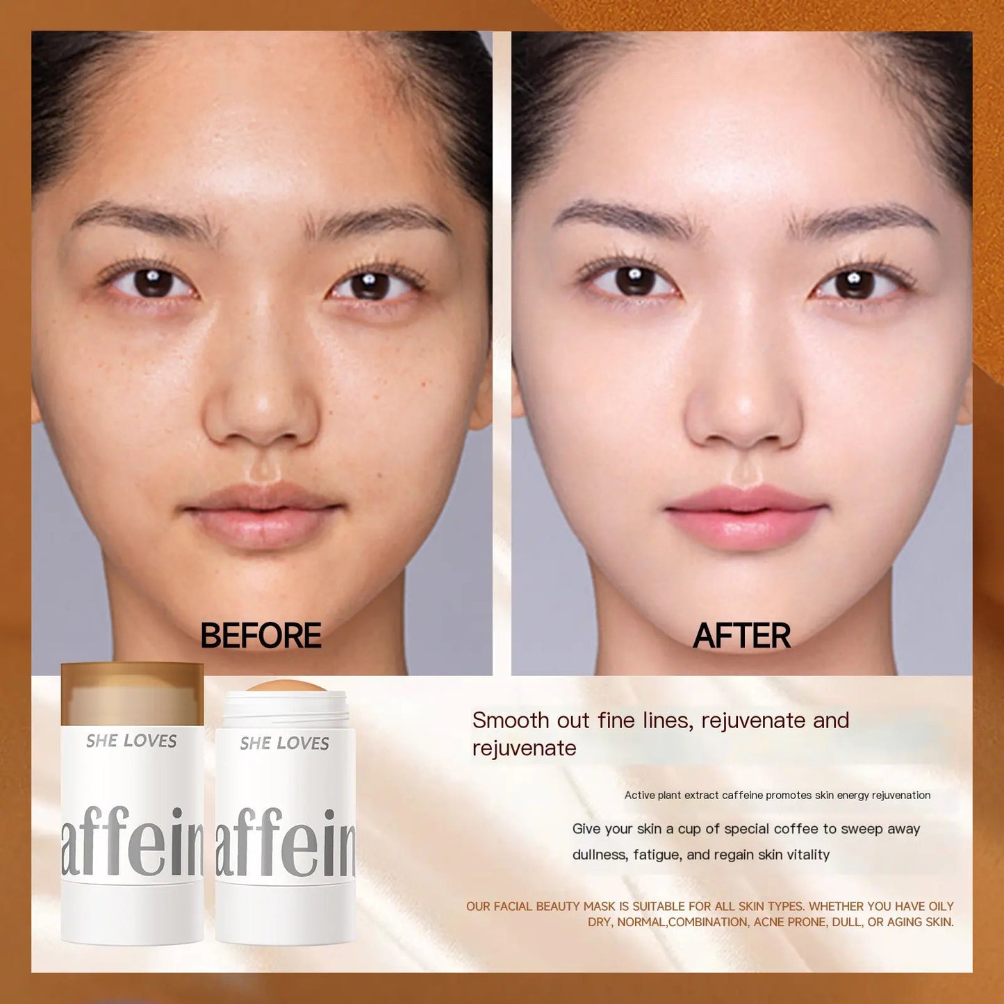 SHELOVES Caffeine Firming Essence Stick for Face & Neck Sheloves