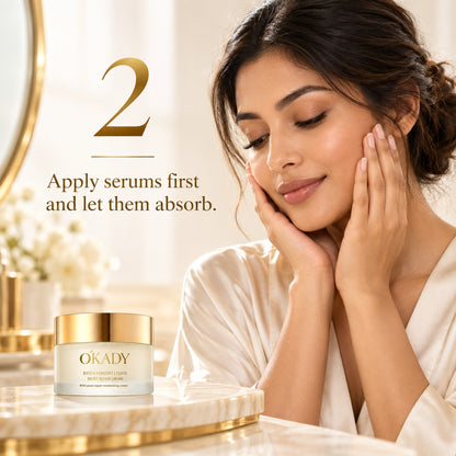 Step 2: apply serums first and let them absorb
