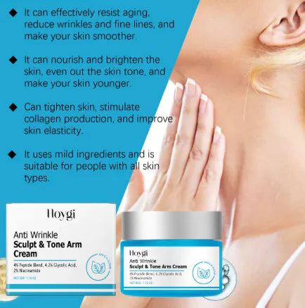 Anti-Wrinkle Sculpt & Tone Arm Cream – Peptide & Glycolic Acid Formula, 50g